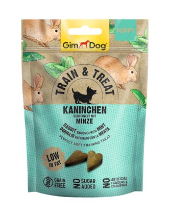 GimDog Train & Treat kralik s matou 125g