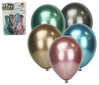 Balónky  5ks CHROM mix
