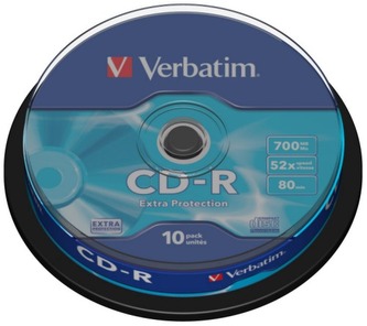 VERBATIM CD-R(10-Pack)Spindle/EP/DL/52x/700MB