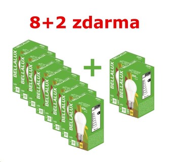Bellalux ECO CL A  8,5W FR 60 827 non-dim E27 806lm 2700K (Karton 8 ks + 2 ks zdarma)