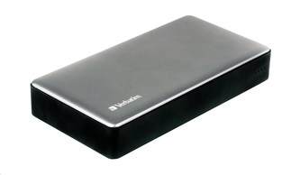 VERBATIM Powerbanka 20000mAh Quick Charge, 2xUSB-A QC 3.0 a 1x USB-C, stříbrná, kovová