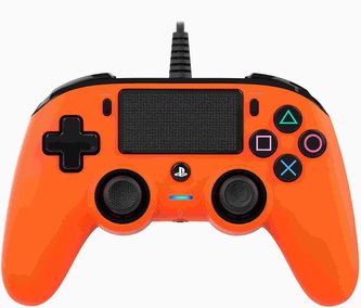 Nacon Wired Compact Controller - ovladač pro PlayStation 4 - oranžový