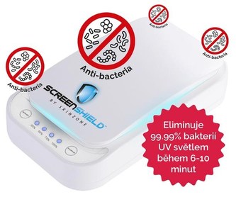 Screenshield UV sterilizátor pro mobilní telefony a drobné předměty, bílá
