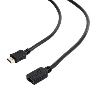 GEMBIRD Kabel CABLEXPERT HDMI-HDMI 3m, 1.4, M/F stíněný, zlacené kontakty, prodlužovací, černý