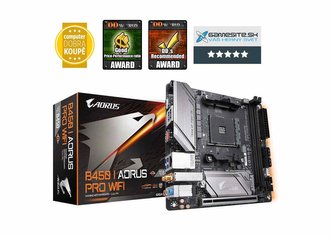 GIGABYTE MB Sc AM4 B450 I AORUS PRO WIFI, A, 2xDDR4, VGA, mini-ITX, WiFi