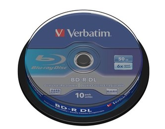 VERBATIM BD-R(10-pack)/DualLayer/spindle/6X/50GB