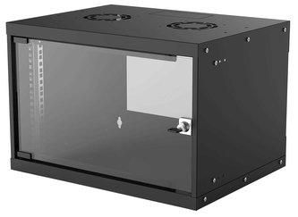 Intellinet 19\" BASIC rozvaděč 6U/400mm, černý, rozložený flatpack