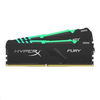 DIMM DDR4 16GB 2666MHz CL16 (Kit of 2) KINGSTON HyperX FURY Black RGB