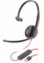 PLANTRONICS náhlavní souprava BLACKWIRE 3210, USB, mono, černá