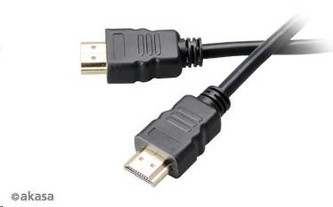 AKASA kabel HDMI, podpora Ethernet, 2K a 4K rozlišení, pozlacené konektory, 10m