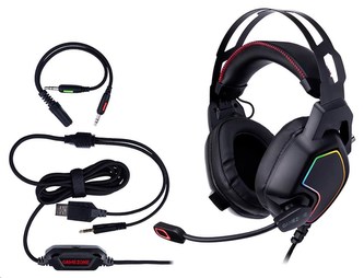 TRACER herní sluchátka s mikrofonem GAMEZONE Raptor V2, plná, černá