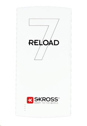 SKROSS powerbank Reload 7, 7000mAh, 2x 2.4A výstup, microUSB kabel, bílý