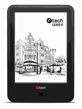 C-TECH E-book reader Lexis II (EBR-62), quad core, Android, dotyková HD obrazovka s dvojím podsvícením, Wi-Fi, 8GB,černý