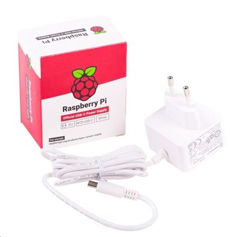 Raspberry Pi napájecí zdroj USB-C 5,1V 3A pro Raspberry Pi 4B, EU, bílý