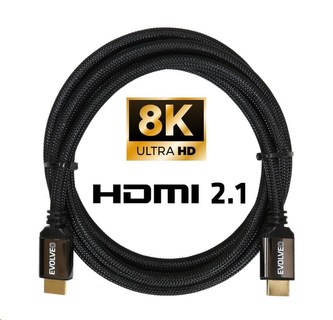 EVOLVEO XXtremeCord, kabel HDMI 2.1, 2m, podpora 8K ULTRA HD, 4K, 2K a FHD, 48Gbps