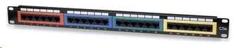 Intellinet Patch Panel, 19\", Cat5e, 24-Port, UTP, 1U, Colored, Black