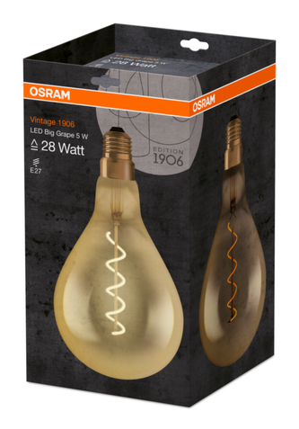 OSRAM Vintage 1906 LED CL A160 Filament GOLD 28 5W 820 E27 300lm 2000K (CRI 80) 15000h A (Krabička 1ks)
