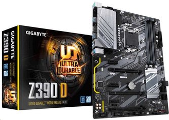 GIGABYTE MB Sc LGA1151 Z390 D, Intel Z390, 4xDDR4, VGA, ATX