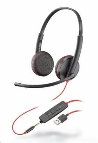 Plantronics náhlavní souprava BLACKWIRE 3225, USB, 3,5 mm jack, stereo