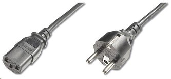 PREMIUMCORD Kabel napájecí 230V/10A, rovná vidlice,  2m
