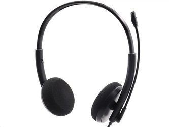 Sandberg náhlavní souprava Office SAVER s mikrofonem, 3,5 mm jack, stereo, černá
