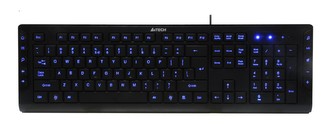 A4tech multimediální klávesnice KD-600L modře podsvícená, CZ/US, USB