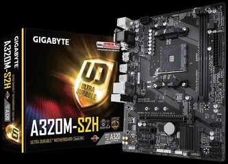 GIGABYTE MB Sc AM4 A320M-S2H, AMD A320, 2xDDR4, VGA, mATX