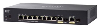 Cisco switch SG350-10, 8x10/100/1000, 2xGbE SFP/RJ-45