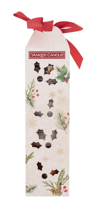 Yankee Candle Magical Christmas Morning votivní svíčka Singing Carols 49 g + votivní svíčka Suprise Snowfall 49 g + votivní svíčka Holiday Hearth 49 g