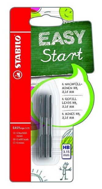 STABILO EASYergo 3.15 Náhradní tuhy HB 6 ks Blister