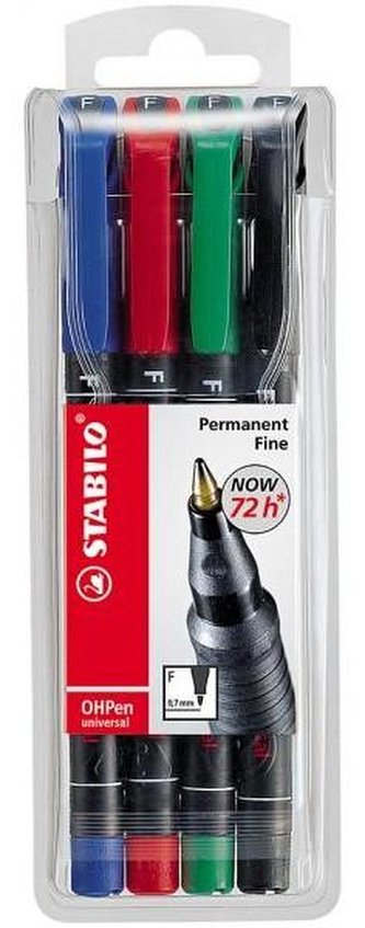 STABILO OHPen universal permanent F 4 ks Pouzdro