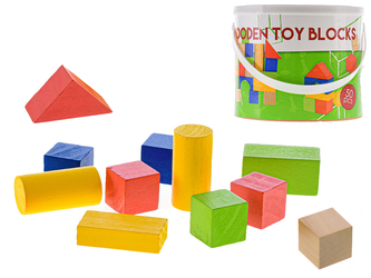 Kostky dřevěné 50ks 12m+ v kbelíku