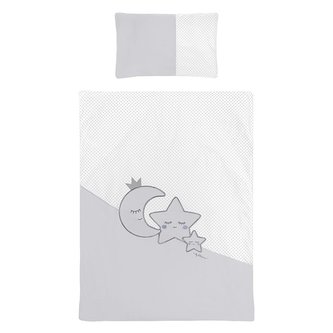 6-dílné ložní povlečení Belisima Magic Stars 90/120 šedé