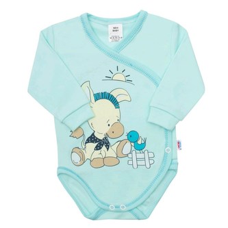 Kojenecké body New Baby Donkey tyrkysové - velikost 62 (3-6m)