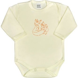 Kojenecké body celorozepínací New Baby Malá Zvířátka béžové - velikost 56 (0-3m)