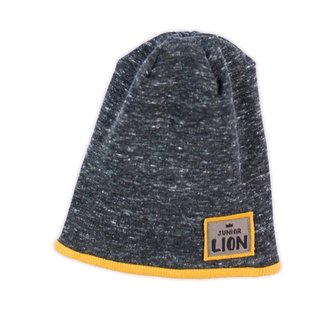 Kojenecká čepička Nicol Prince Lion melírovaná šedá - velikost 80/86