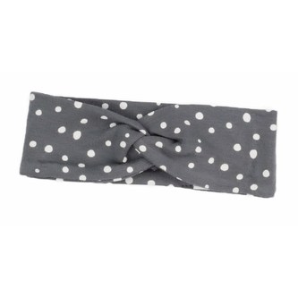 Kojenecká bavlněná čelenka Nicol Rainbow šedá - velikost 56/62