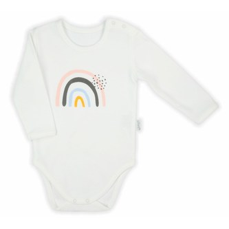 Kojenecké body s dlouhým rukávem Nicol Rainbow - velikost 68 (4-6m)
