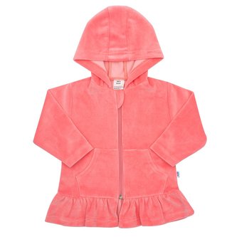 Semišková mikinka s kapucí New Baby Baby růžová - velikost 86 (12-18m)