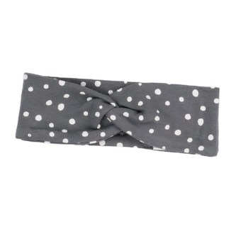 Kojenecká bavlněná čelenka Nicol Rainbow šedá - velikost 68/74