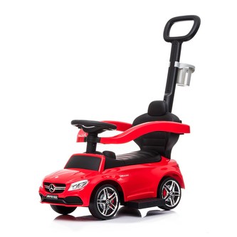 Odrážedlo s vodící tyčí Mercedes Benz AMG C63 Coupe Bayo red