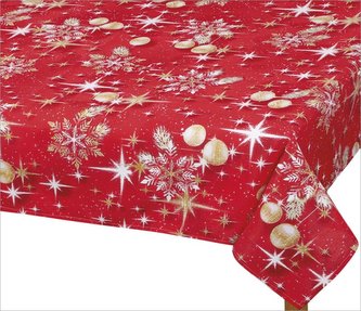 Ubrus  VÁNOCE - vánoční zlaté koule - 60x60 cm