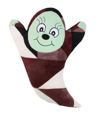 Tvarovaný polštářek bubáček hnědý - bubáček - cca 54x50 cm