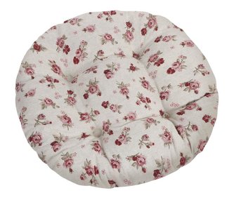 Sedák IVO kulatý prošívaný - korunová růžička - průměr 40 cm