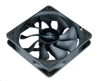 AKASA ventilátor Viper, Black Fan 12cm, 120x120x25mm, HDB, 4 pin PWM