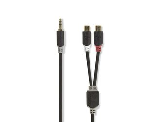 Kabel NEDIS JACK 3.5 stereo/2xCINCH 0,2m