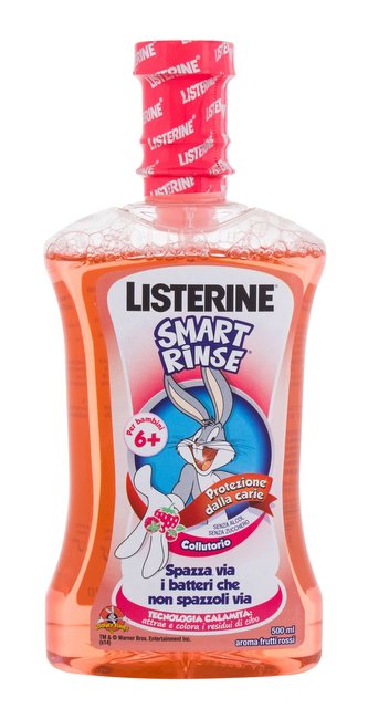 Listerine Smart Rinse Ústní voda Red Berries 500 ml pro děti