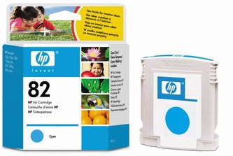 HP 82 Cyan DJ Ink Cart, 69 ml, C4911A