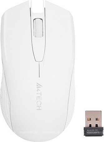 A4tech  G3-760N V-track, bezdrátová optická myš, 2.4GHz, 10m dosah, USB, bílá