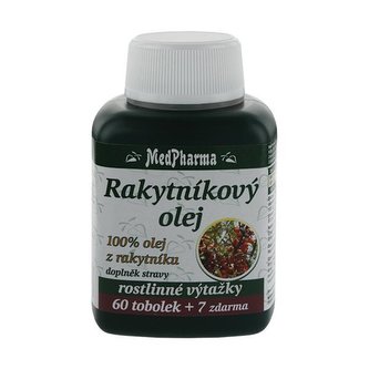 MedPharma Rakytníkový olej – 100% olej z rakytníku 60 tob. + 7 tob. ZDARMA